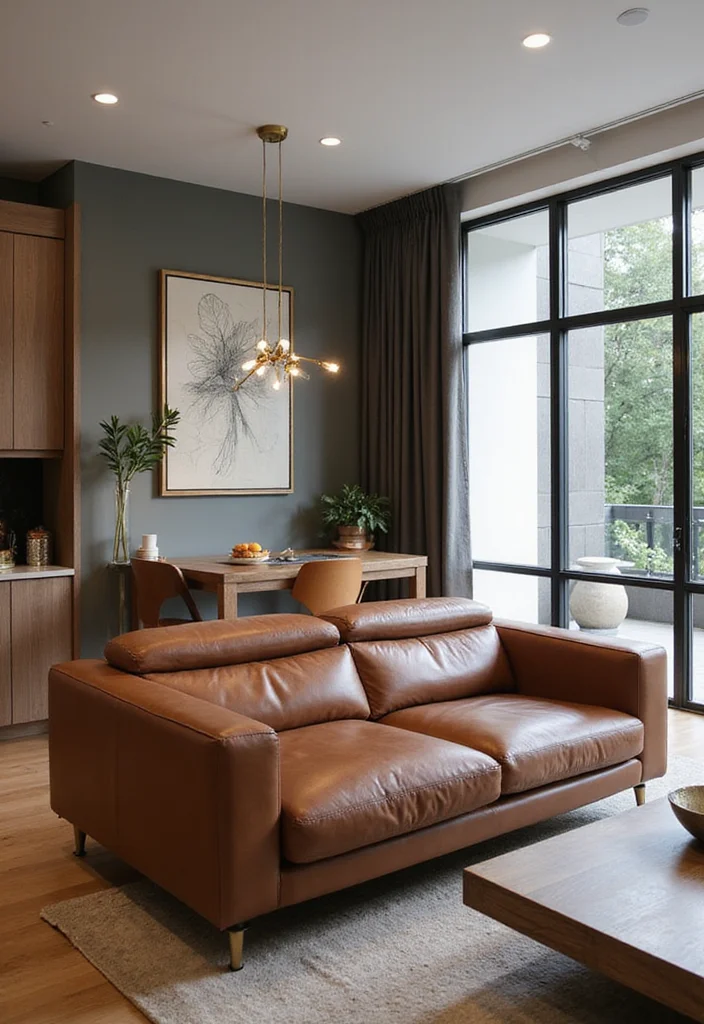 12 Leather Sofas Living Room Ideas for Rich Cozy Modern Style 89 12 Leather Sofas Living Room Ideas for Rich Cozy Modern Style 9. Open Concept Sophistication