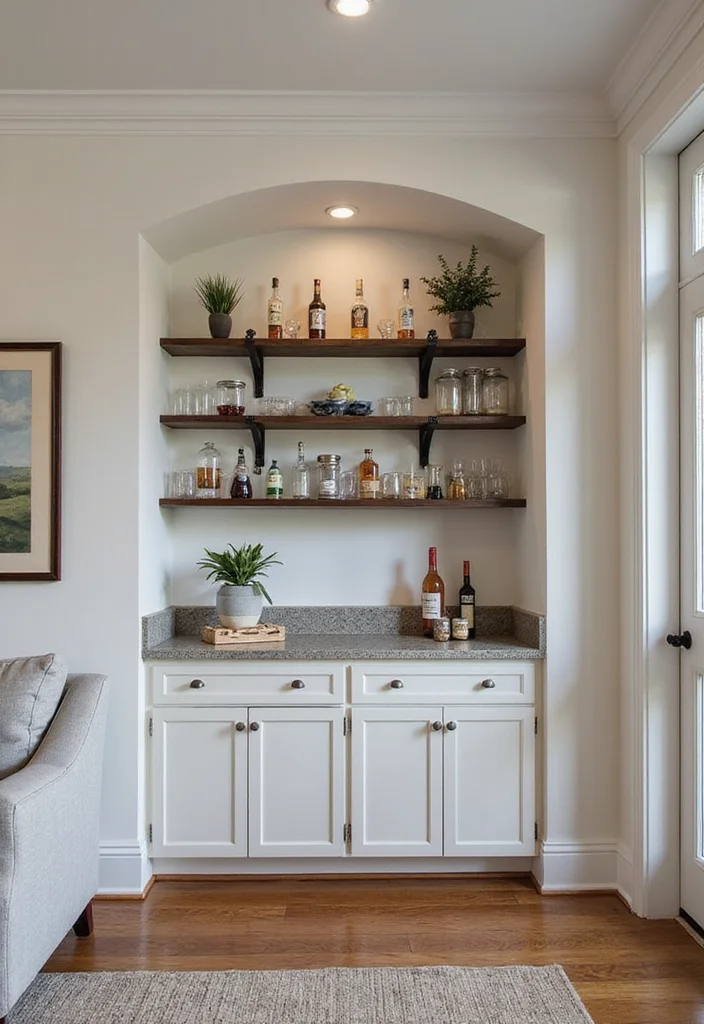 12 Living Room Bar Ideas for Casual Social Everyday Use - 5. Built-In Bar Nook