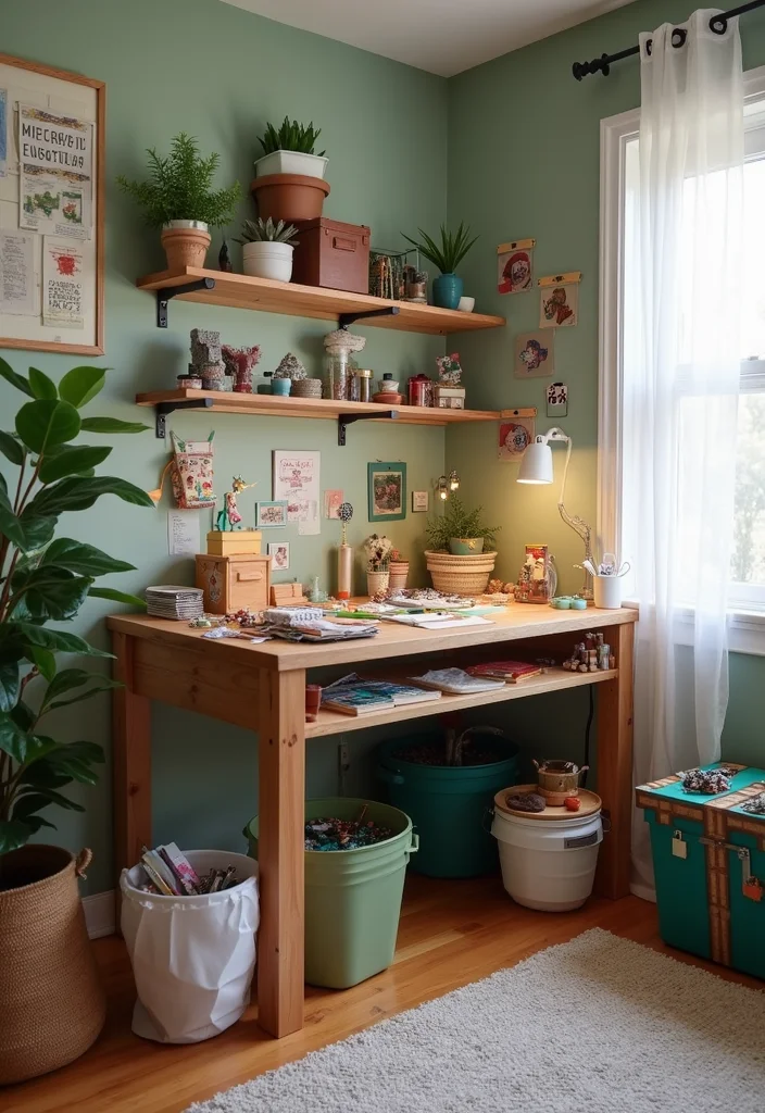 12 Minecraft Living Room Ideas for Cute Creative Build Inspiration 7. DIY Crafting Corner