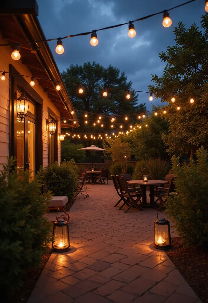 12 Patio Backyard Ideas for Comfortable Functional Outdoor Living - 2. Elegant Outdoor Lighting