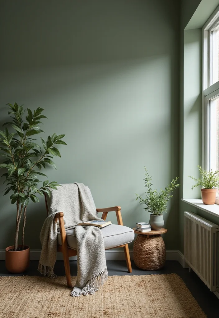 12 Sage Green Bedroom Ideas for Calm Natural Cozy Style - 7. Cozy Reading Nook