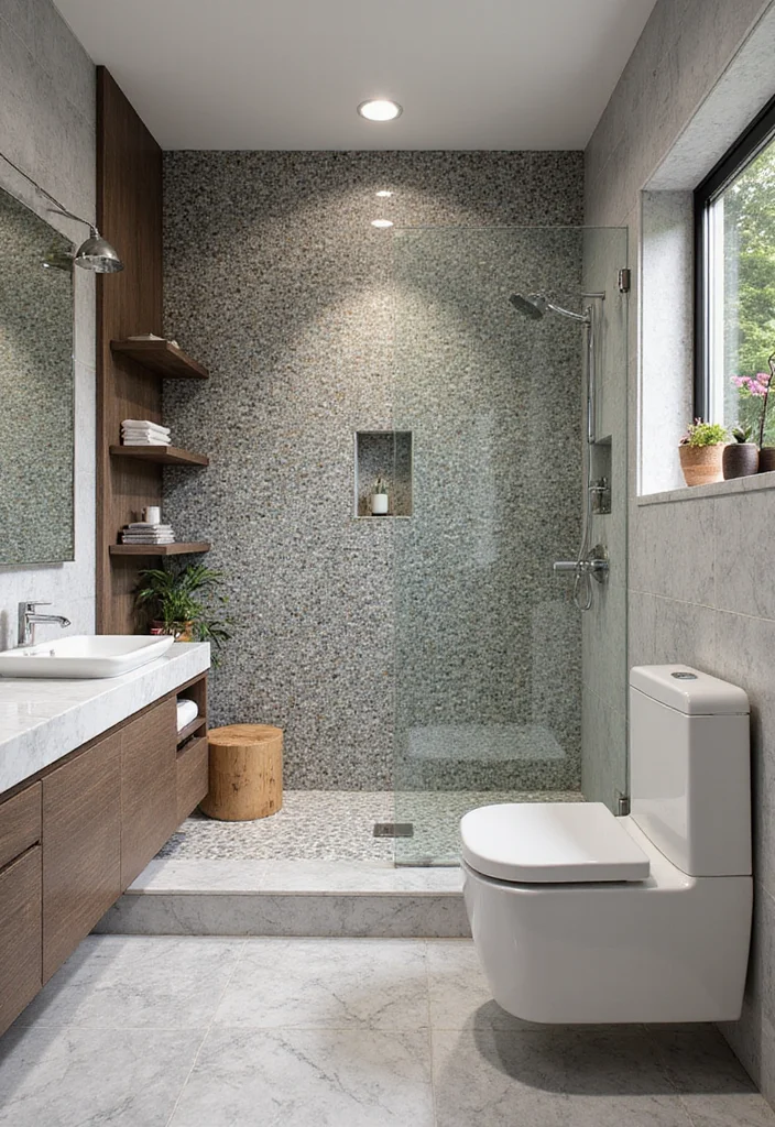 12 Small Shower Bathroom Ideas for Smart Space Efficient Layouts 7. Creative Use of Tiles