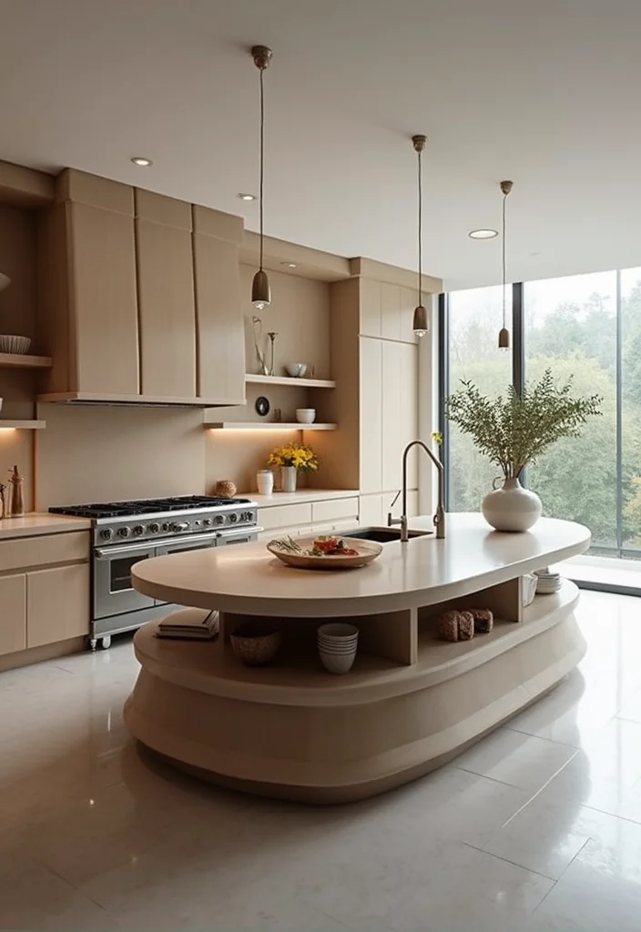 12 Unique Kitchen Island Ideas for Creative Beautiful Designs 111 12 Unique Kitchen Island Ideas for Creative Beautiful Designs 11. Custom Shapes