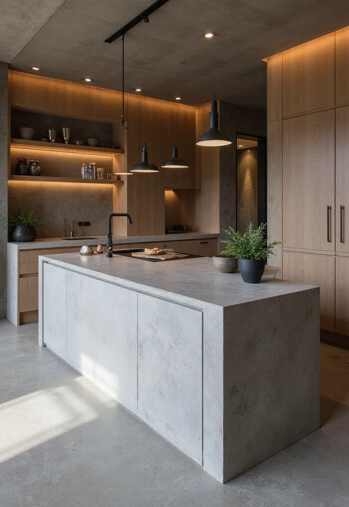 12 Unique Kitchen Island Ideas for Creative Beautiful Designs 12 12 Unique Kitchen Island Ideas for Creative Beautiful Designs 2. Minimalist Concrete