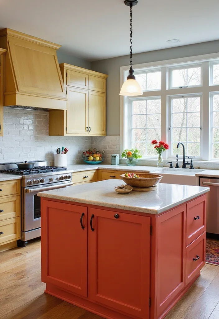 12 Unique Kitchen Island Ideas for Creative Beautiful Designs 78 12 Unique Kitchen Island Ideas for Creative Beautiful Designs 8. Bold Colors