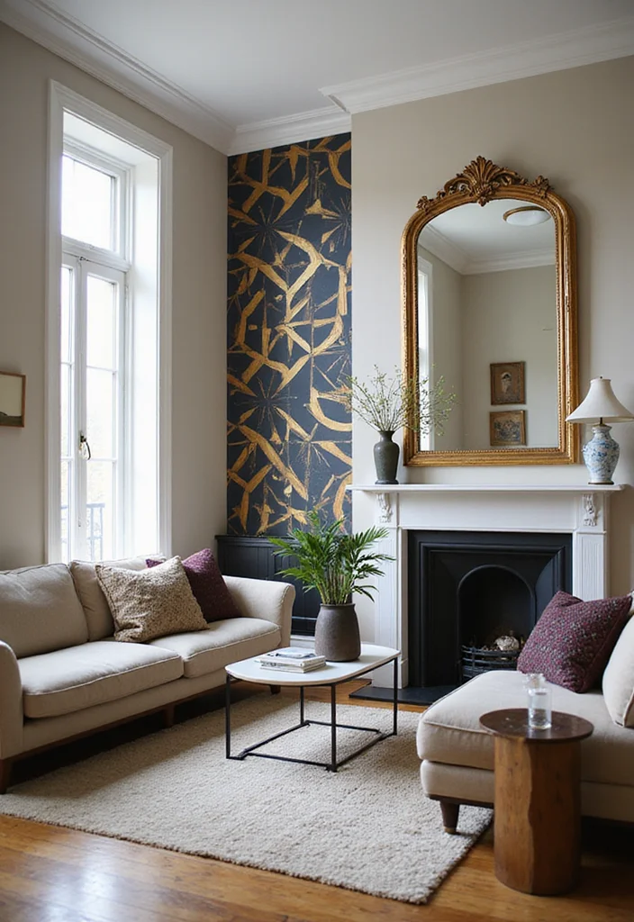 12 Wainscoting Ideas Living Room for Depth Texture and Charm 7. Geometric Patterns for a Modern Twist