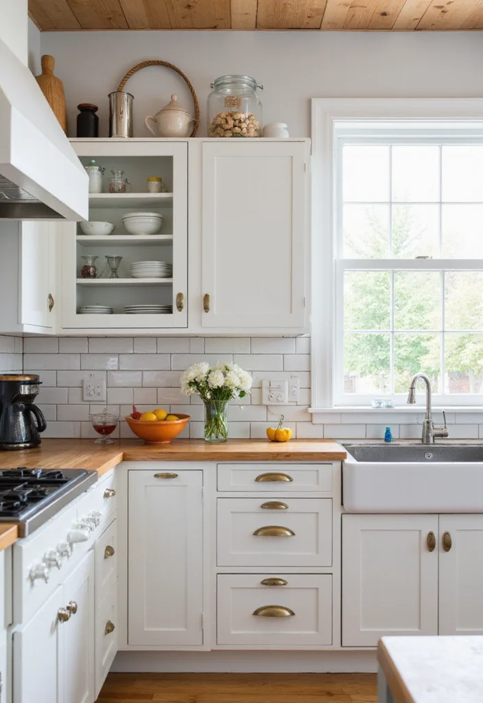 12 White Kitchen Backsplash Ideas for Bright Clean Timeless Appeal - 11. Matted White Subway Tiles with Accent Colors