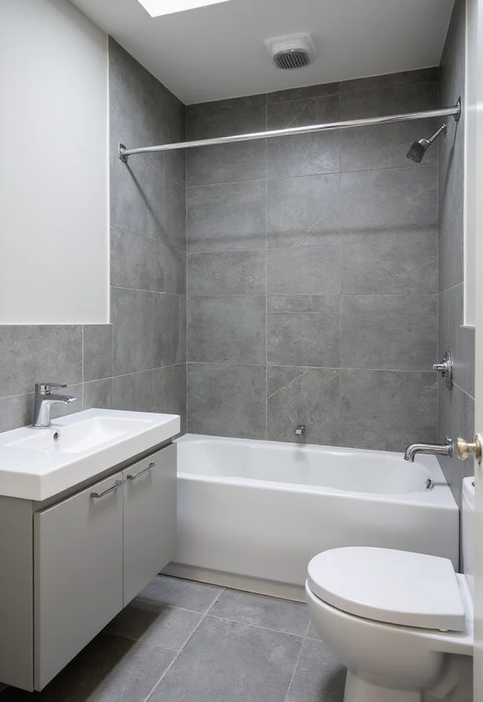 14 Bathroom Ideas Grey for Soft Calm Modern Neutrals - 2. Grey Tile Accents