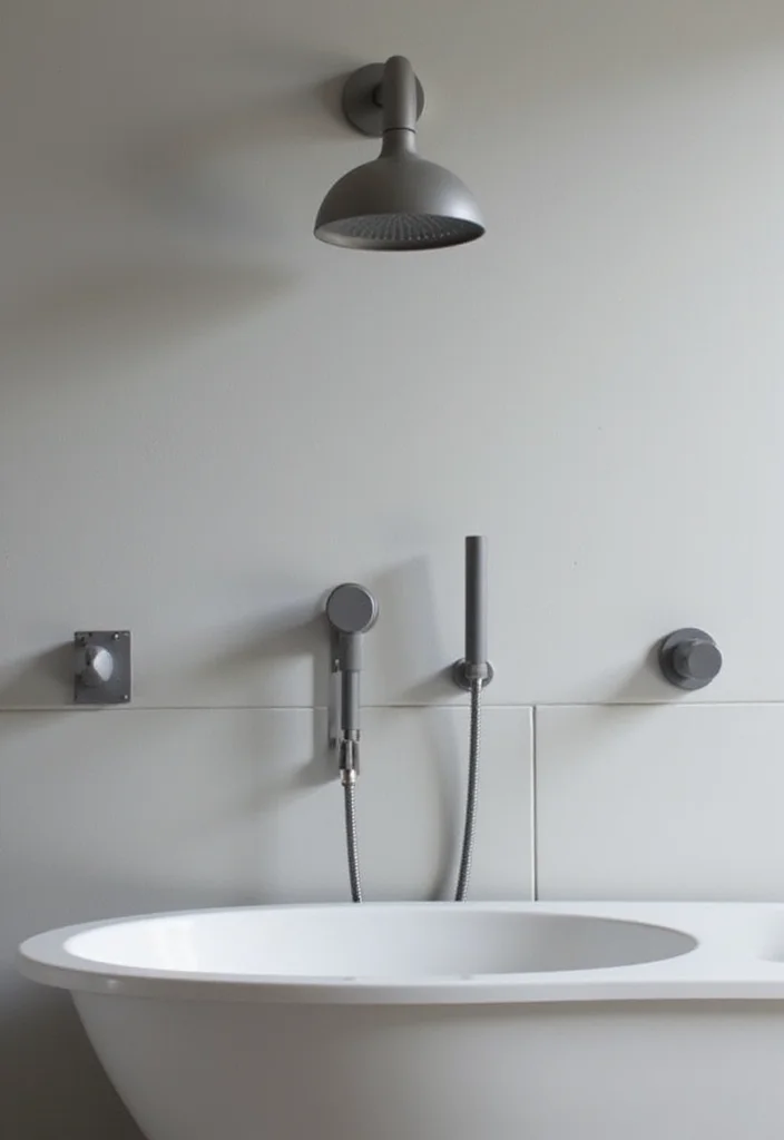 14 Bathroom Ideas Grey for Soft Calm Modern Neutrals - 6. Grey Fixtures