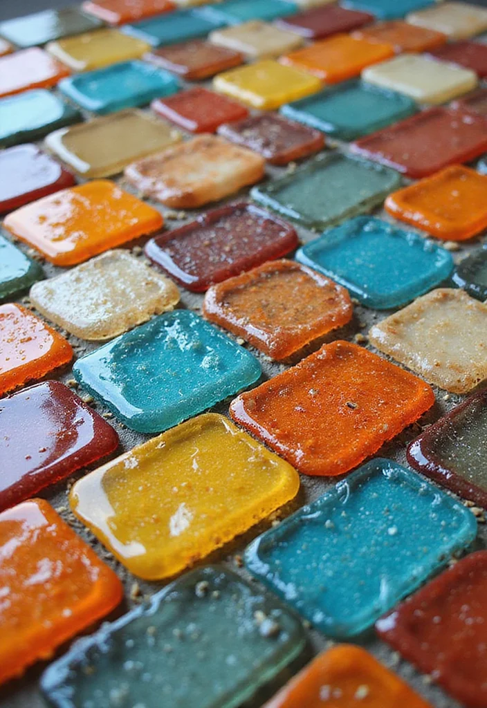 14 Bathroom Tile Ideas for Fresh Stylish Durable Surfaces - 1. Recycled Glass Tiles