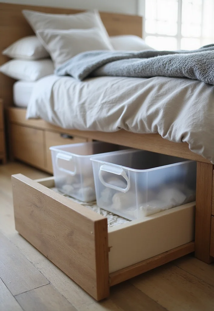 14 Bedroom Storage Ideas for Better Space and Easy Organization - 1. Under-Bed Storage Bins
