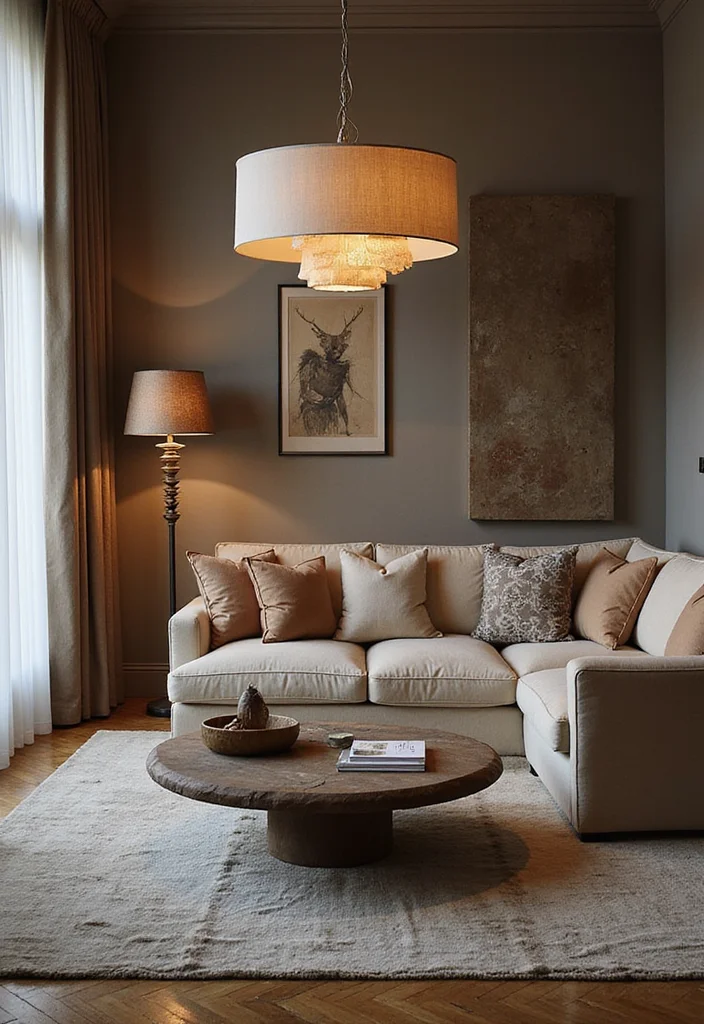 14 Black and White Living Room Ideas for Sharp Bold Contrast - 5. Statement Lighting