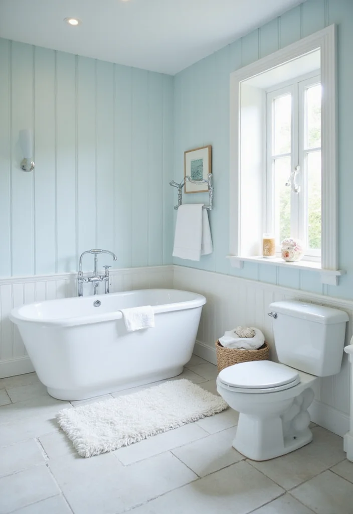 14 Coastal Bathroom Ideas for Breezy Light Calm Style 1. Light and Airy Color Palettes