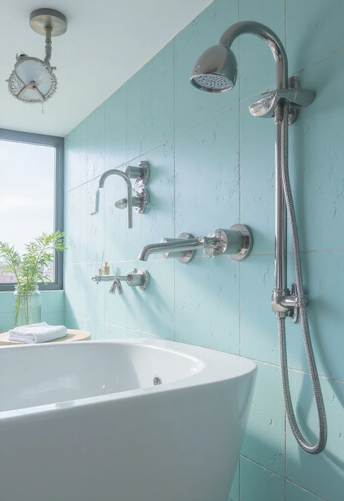 14 Coastal Bathroom Ideas for Breezy Light Calm Style 10. Ocean Inspired Fixtures