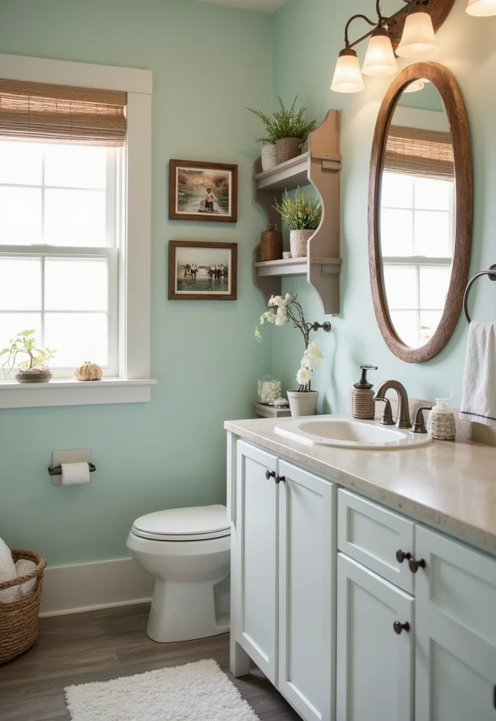 14 Coastal Bathroom Ideas for Breezy Light Calm Style 14. Personal Touches