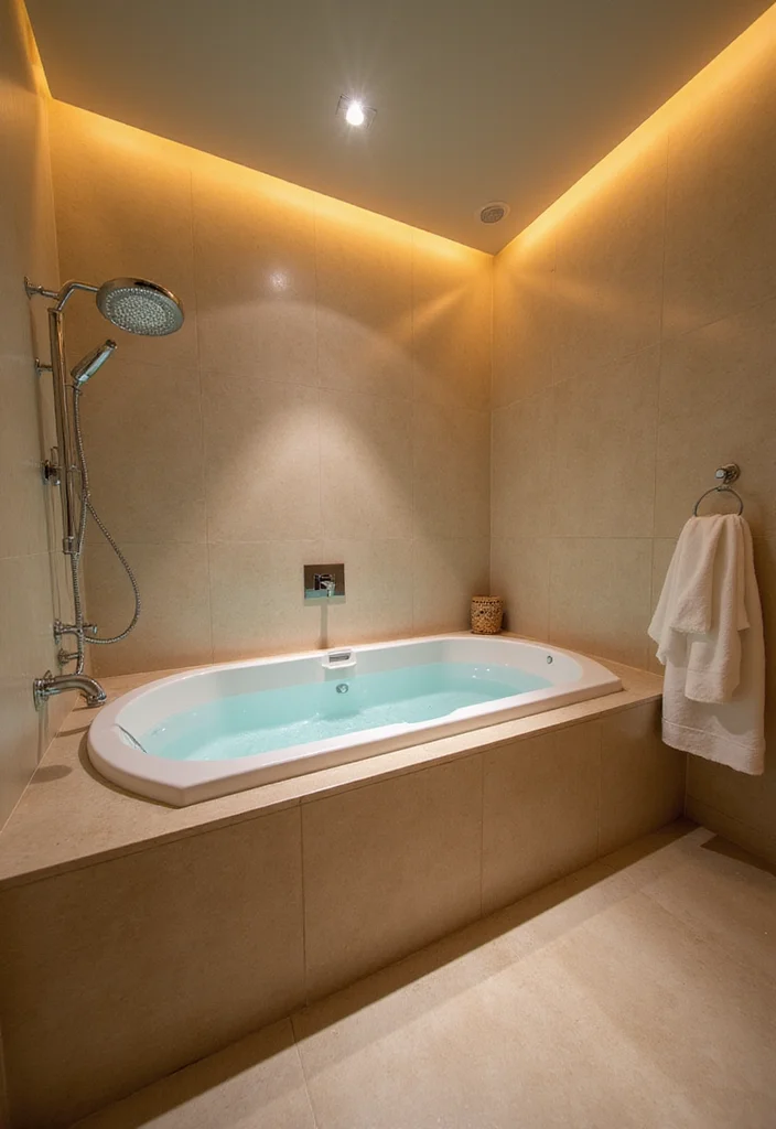 14 Coastal Bathroom Ideas for Breezy Light Calm Style 7. Spa Like Features