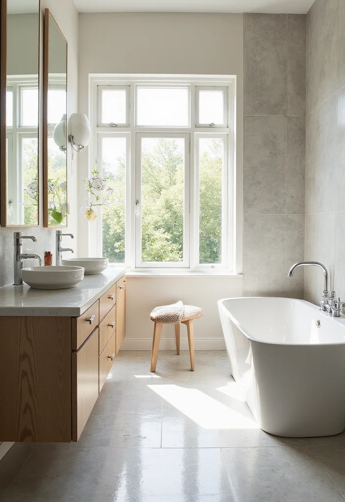 14 Coastal Bathroom Ideas for Breezy Light Calm Style 9. Natural Light