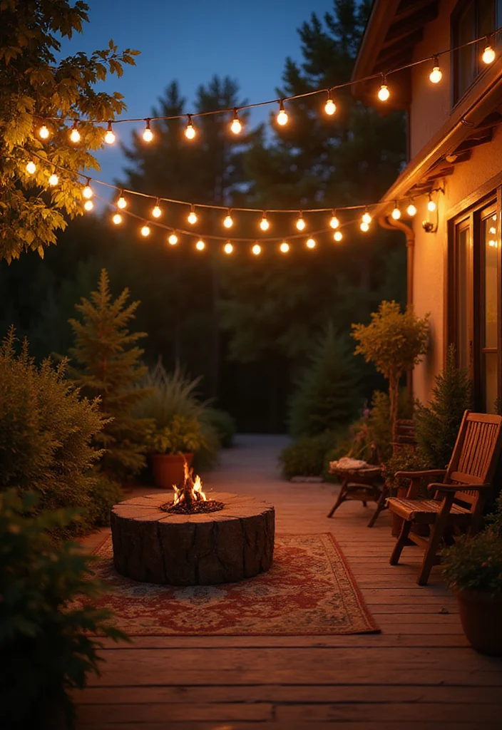 14 Cozy Backyard Ideas for Warm Inviting Everyday Retreats 1 14 Cozy Backyard Ideas for Warm Inviting Everyday Retreats 1. Warm String Lights
