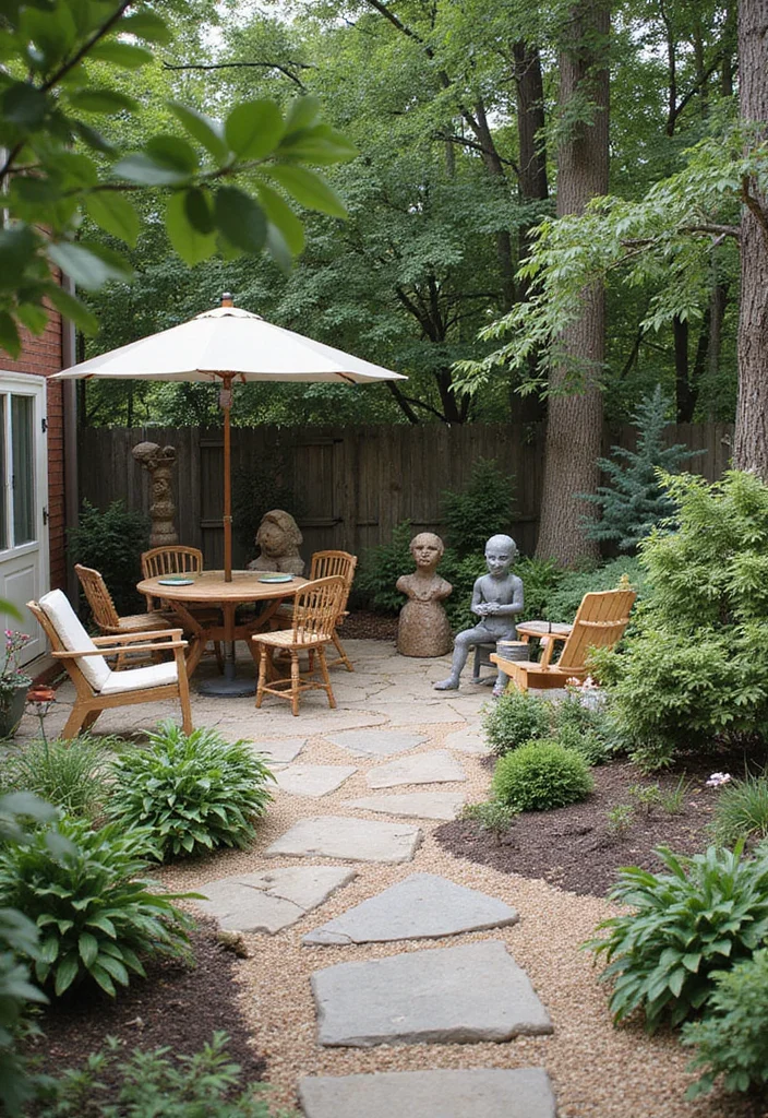 14 Cozy Backyard Ideas for Warm Inviting Everyday Retreats 111 14 Cozy Backyard Ideas for Warm Inviting Everyday Retreats 11. Outdoor Art Pieces