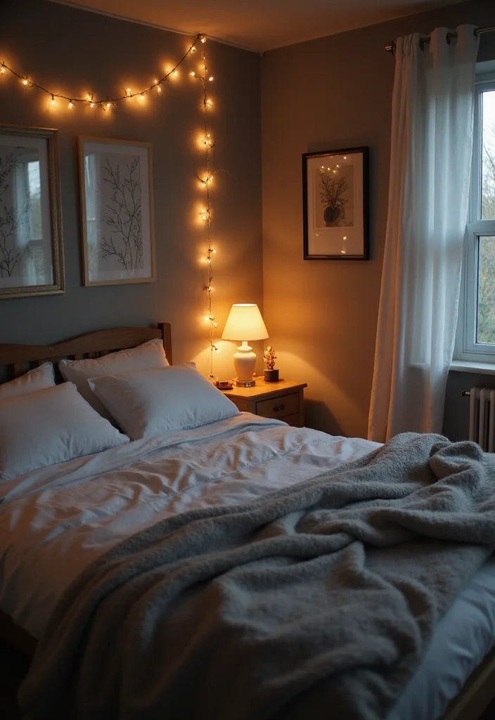 14 Grey Bedroom Ideas for Soft Cozy Modern Neutral Atmosphere - 6. Soft Lighting