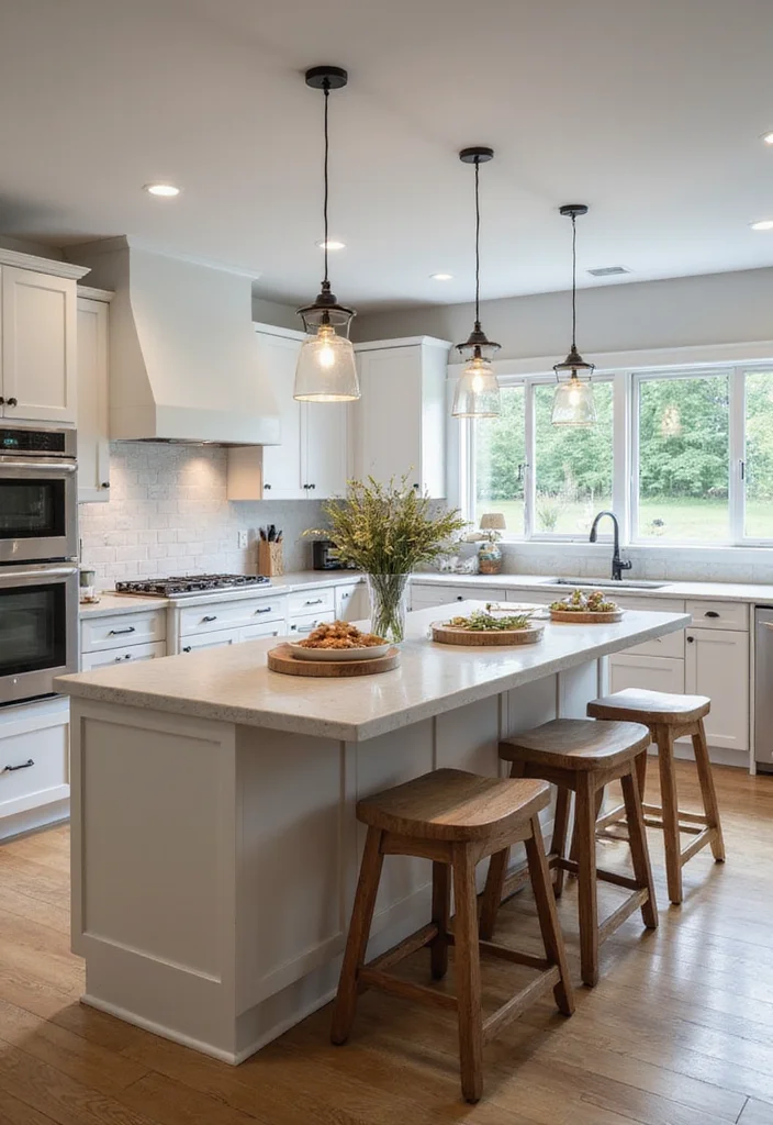 14 Kitchen Island Ideas With Seating for Social Functional Layouts - 3. L-Shaped Island with Integrated Seating