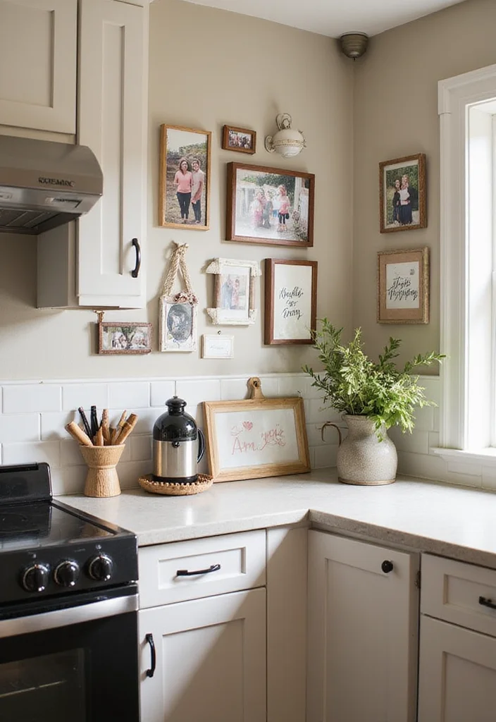14 Kitchen Wall Design Ideas for Modern Functional Layouts - 14. Personalized Wall Decor