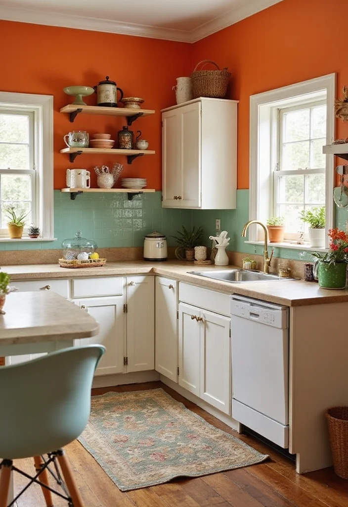14 Kitchen Wall Design Ideas for Modern Functional Layouts - 9. Bright Colored Accents