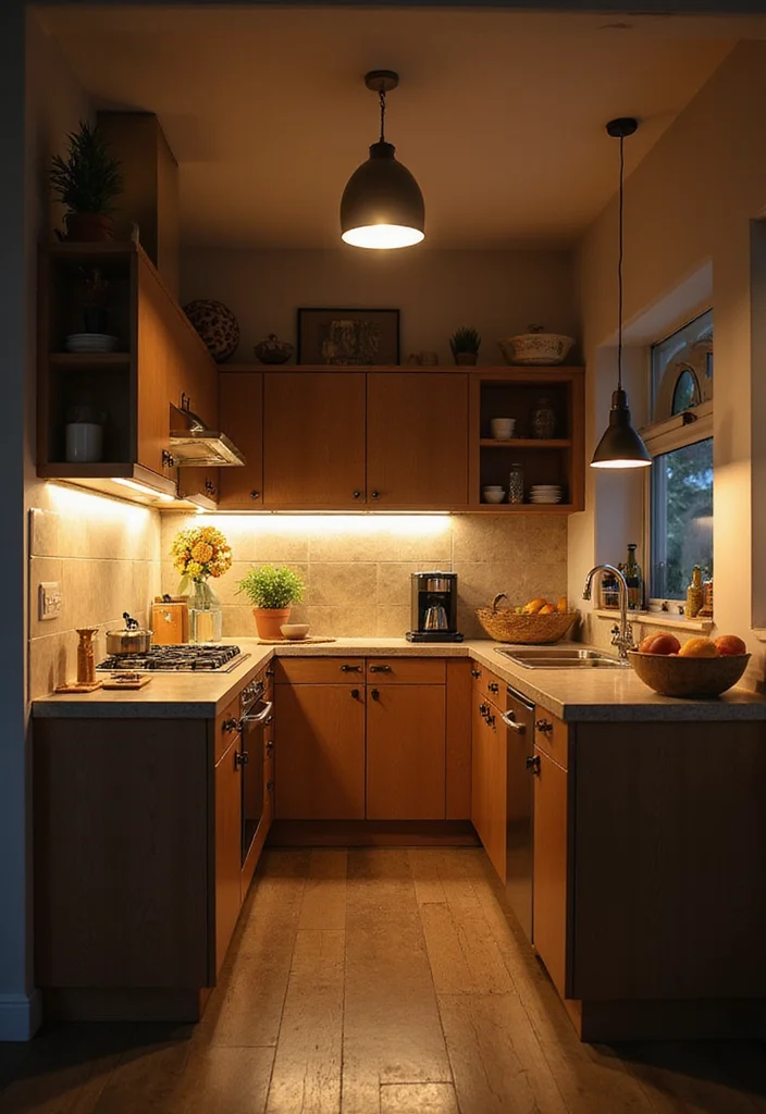 14 Small Kitchen Ideas Modern for Clean Efficient Living - 4. Smart Lighting Solutions