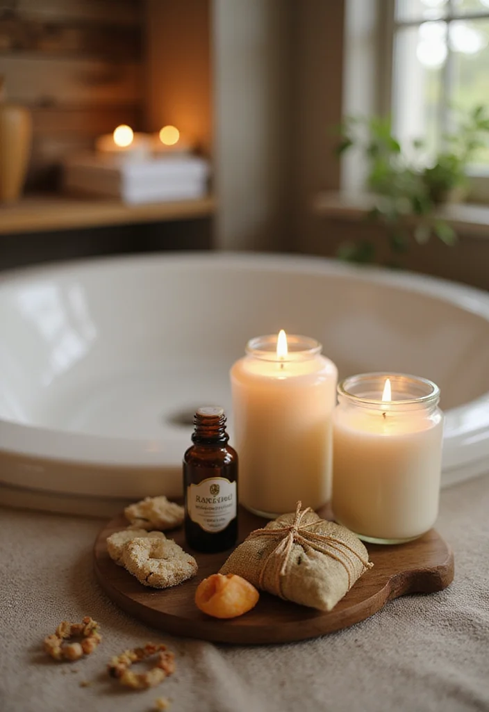 14 Spa Bathroom Ideas for Relaxing Warm Peaceful Retreats - 6. Calming Aromatherapy
