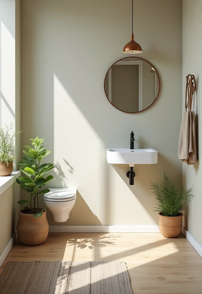 14 Wallpaper Bathroom Ideas for Pattern Personality and Charm - 13. Eco-Conscious Choices: Sustainable Materials and Designs