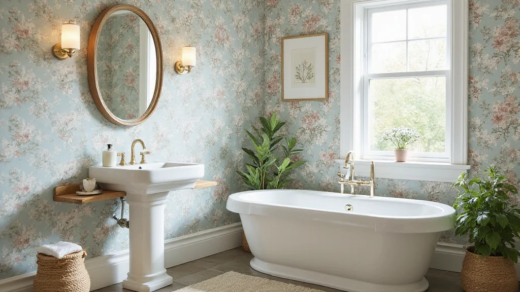 14 Wallpaper Bathroom Ideas for Pattern Personality and Charm