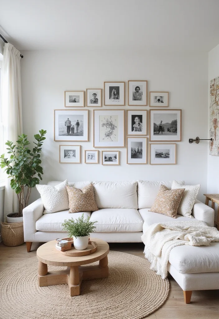 14 White Living Room Ideas for Bright Clean Airy Style - 13. Personalized Decor