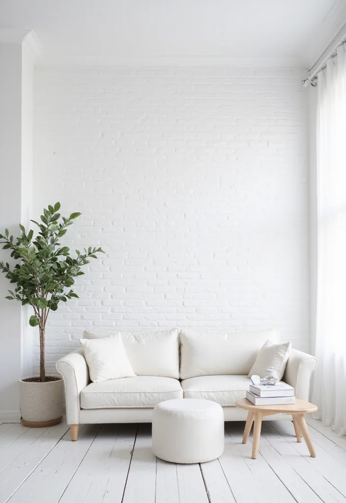 14 White Living Room Ideas for Bright Clean Airy Style - 6. Textured Walls