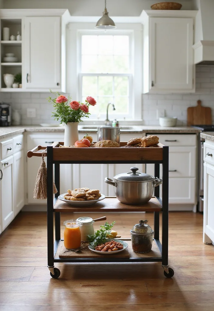 15 Kitchen Storage Ideas for Smarter Space and Better Organization - 13. Rolling Carts