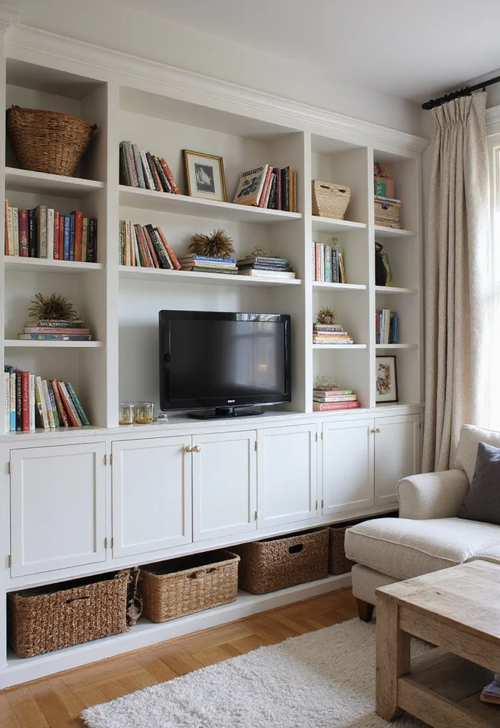 16 Open Concept Living Room Ideas for Spacious Functional Flow - 10. Open Shelving for Display