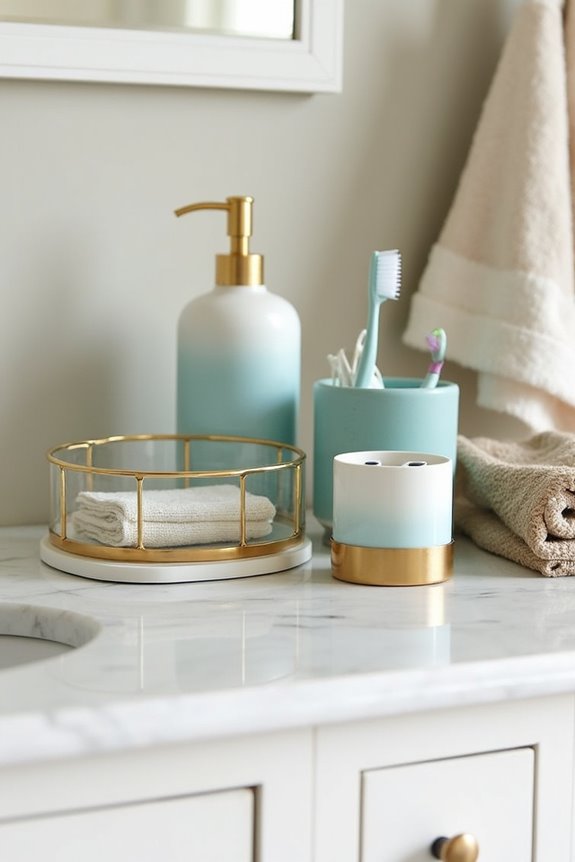 acrylic organizers with coordinated finishes
