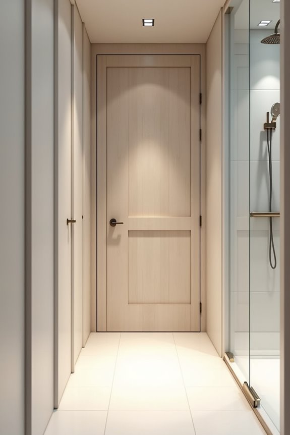 bathroom door size planning options