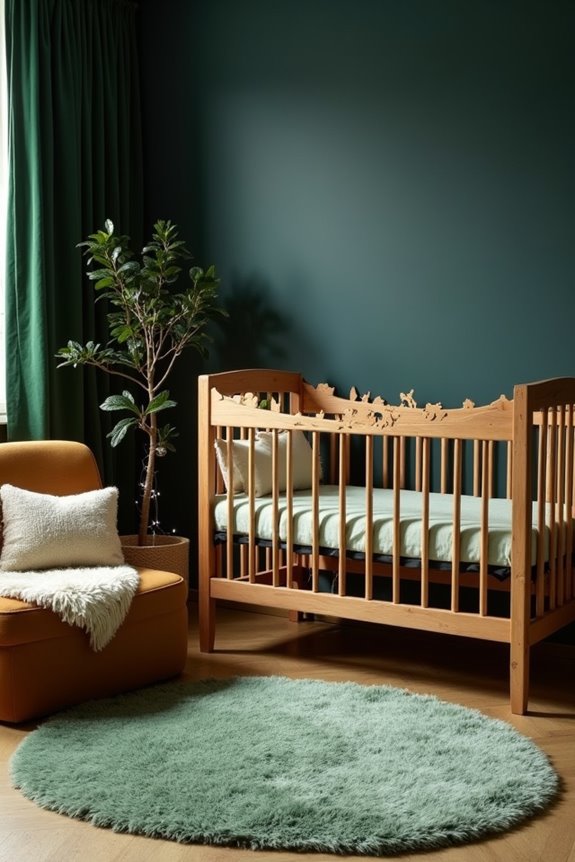 bold blue chair anchors wild things room