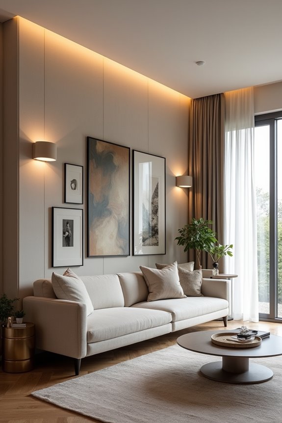 eye level art gallery lighting dimmable accents
