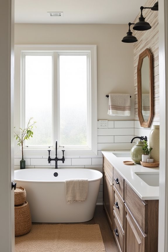 farmhouse modern rustic bathroom styles