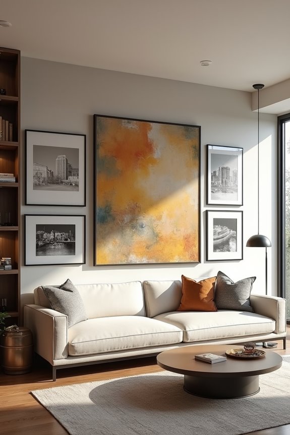 gallery wall or oversized art focal point