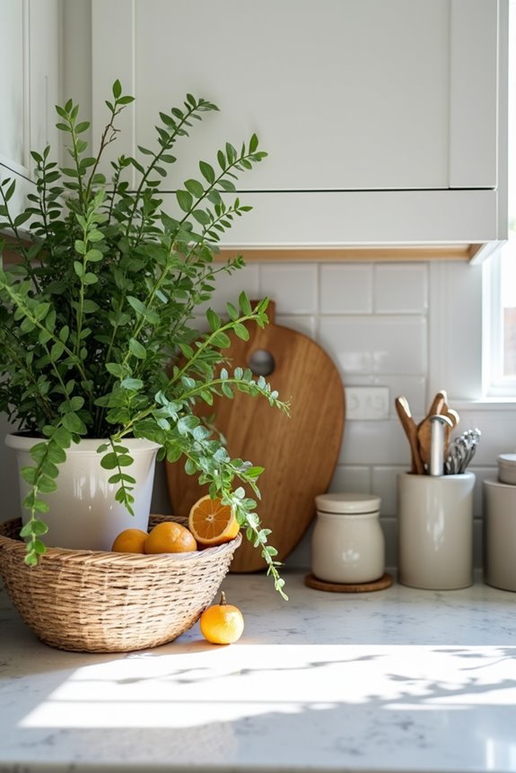 greenery seasonal counter decor harmony