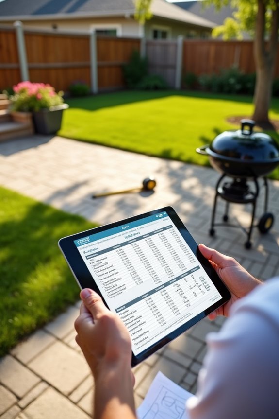 itemized quotes with contingency funds