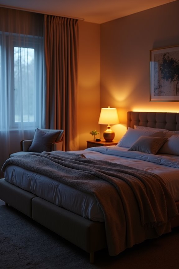 layered lighting for cozy mood
