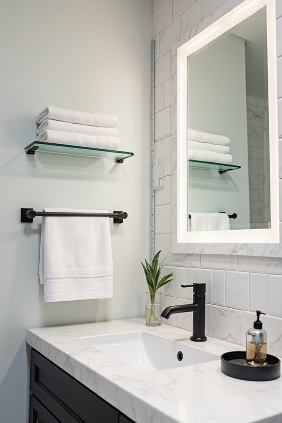 map bathroom plan accessory placement