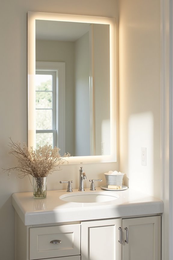 mount mirrors for brighter larger space