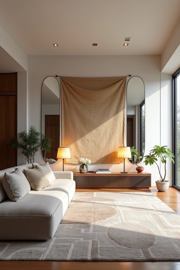 scale wall art to furniture width