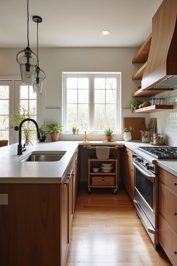 strategic kitchen desk placement