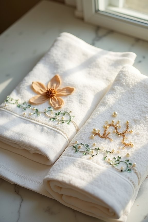 turn towels into decorative embellishments