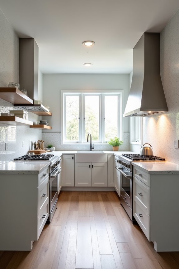 u shaped kitchen maximizes efficiency